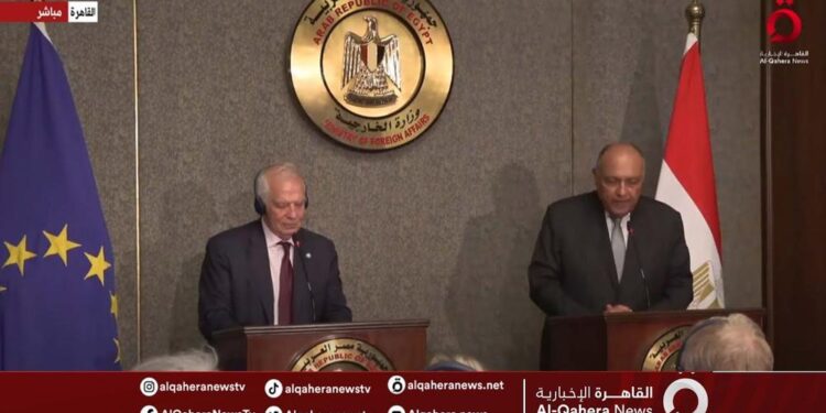 Point de presse Choucri-Borrell 2 - Le Progrès Egyptien Point de presse Choucri-Borrell 1 - Le Progrès Egyptien