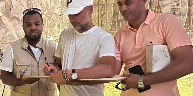 Guardiola à Abou Simbel : Fasciné par la civilisation égyptienne 1 - Le Progrès Egyptien