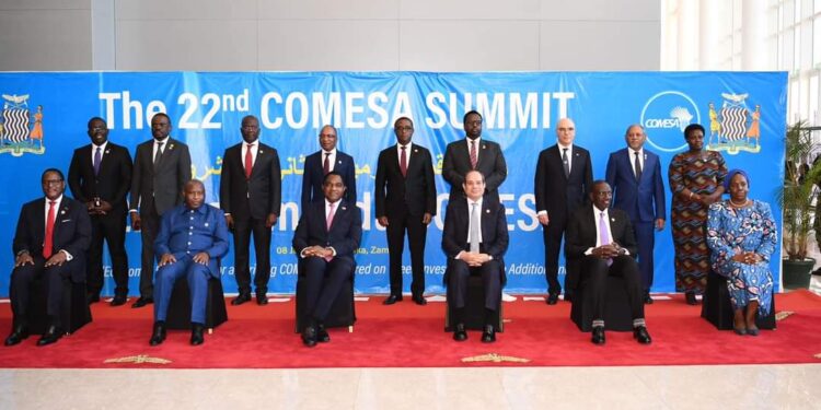Al-Sissi prend une photo-souvenir avec les dirigeants des pays du COMESA 1 - Le Progrès Egyptien