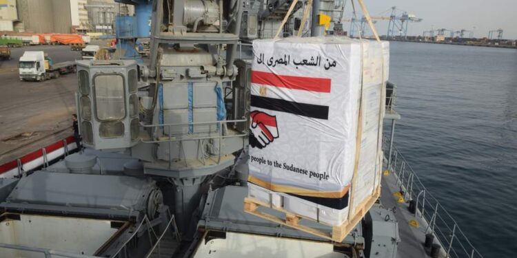 L'Egypte envoie des centaines de tonnes de vivres au Soudan par mer 1 - Le Progrès Egyptien