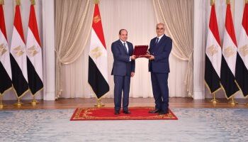 Al-Sissi assiste à la prestation de serment des présidents de la Cour de cassation, du parquet administratif et du Contentieux de l’Etat