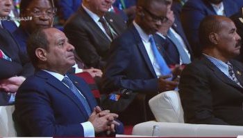 Al-Sissi arrive au siège du 2e Forum économique et humanitaire Russie-Afrique à Saint-Petersbourg