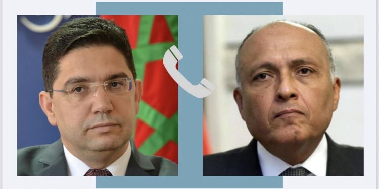 Entretien téléphonique Choucri avec son homologue marocain 1 - Le Progrès Egyptien