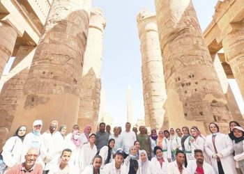 Restauration de la salle hypostyle des temples de Karnak