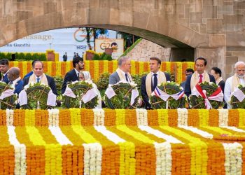 Al-Sissi arrive au mémorial de Mahatma Gandhi