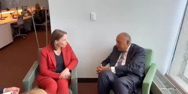 Choucri s'entretient avec ses homologues indonésienne et néerlandaise 1 - Le Progrès Egyptien