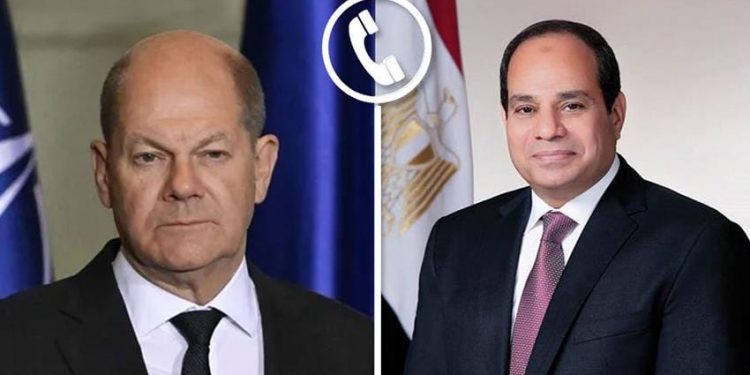 Al-Sissi et le chancelier allemand examinent les efforts de stopper l'escalade entre Palestiniens et Israéliens 2 - Le Progrès Egyptien Al-Sissi et le chancelier allemand examinent les efforts de stopper l'escalade entre Palestiniens et Israéliens 1 - Le Progrès Egyptien