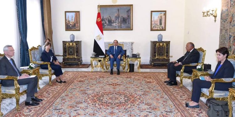 Le Président reçoit la ministre française des Affaires étrangères   2 - Le Progrès Egyptien Le Président reçoit la ministre française des Affaires étrangères   1 - Le Progrès Egyptien