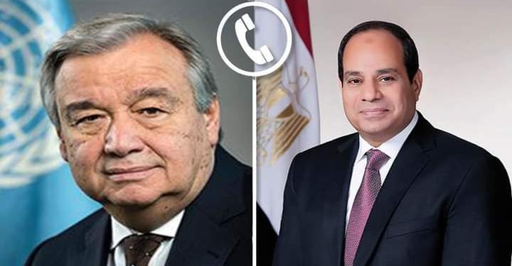 Entretien téléphonique Sissi-Guterres 2 - Le Progrès Egyptien Entretien téléphonique Sissi-Guterres 1 - Le Progrès Egyptien