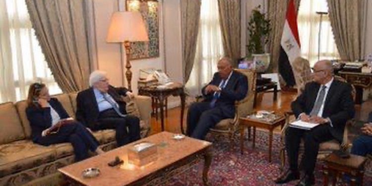 Choucri reçoit le sous-secrétaire général de l’ONU aux affaires humanitaires et coordonnateur des secours d'urgence 1 - Le Progrès Egyptien