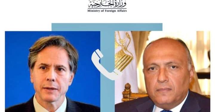 Entretien téléphonique Choucri-Blinken 2 - Le Progrès Egyptien Entretien téléphonique Choucri-Blinken 1 - Le Progrès Egyptien