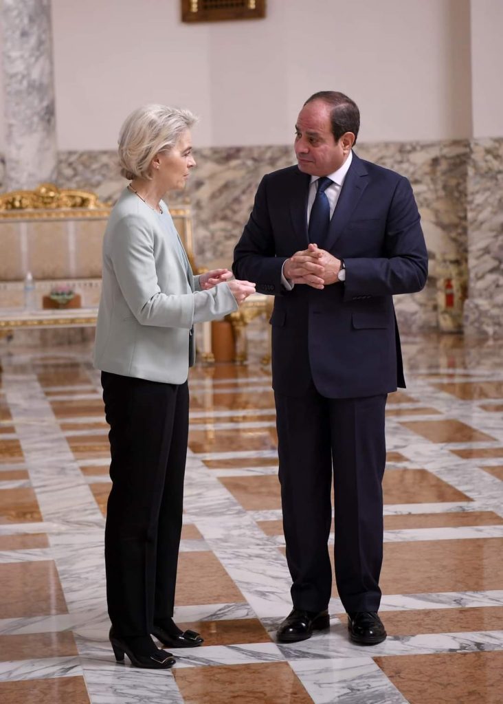 Le Président reçoit la présidente de la Commission européenne Ursula von der Leyen 4 - Le Progrès Egyptien Le Président reçoit la présidente de la Commission européenne Ursula von der Leyen 3 - Le Progrès Egyptien