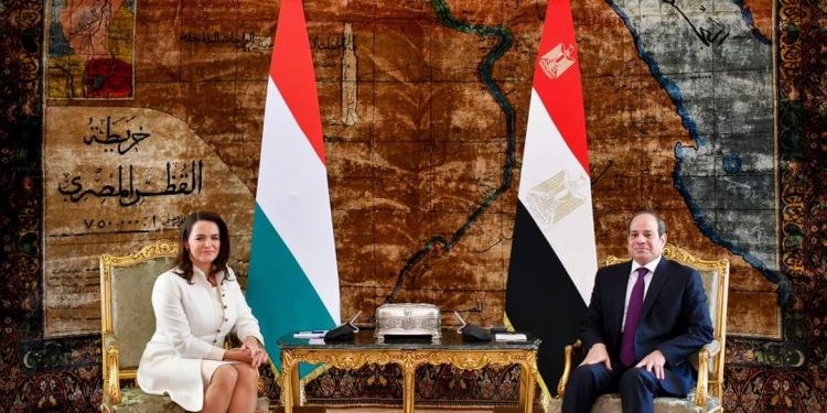Le Chef de l’Etat reçoit la Présidente de la Hongrie 1 - Le Progrès Egyptien