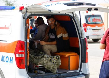 Arrivée des blessés palestiniens à Al-Ariche