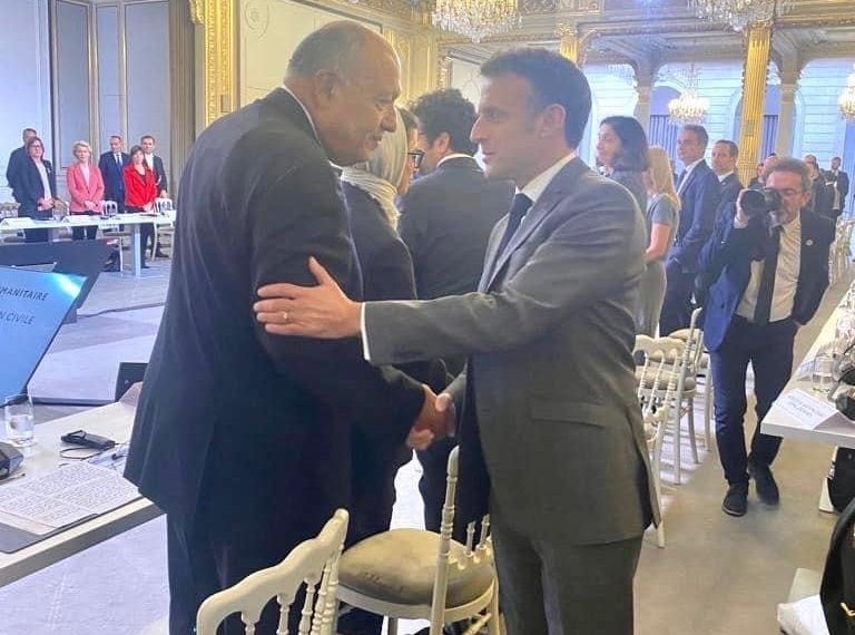 Choucri à la conférence humanitaire sur Gaza, tenue à Paris 1 - Le Progrès Egyptien