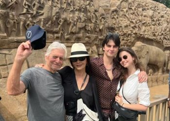Michael Douglas et Catherine Zeta-Jones, Nouvel An en Inde