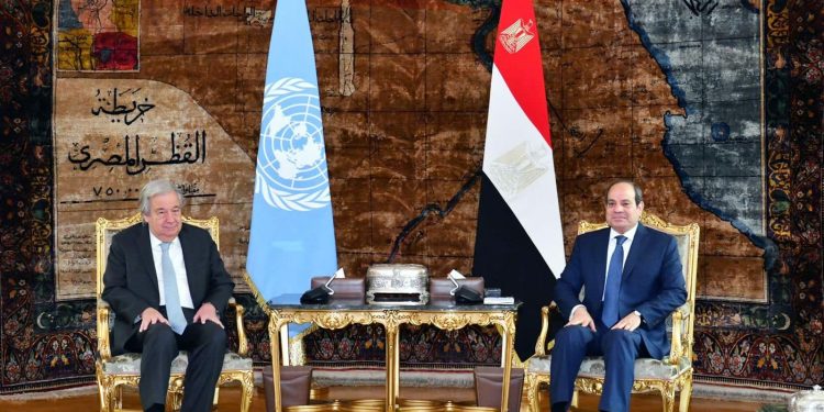 Le Président Al-Sissi s’entretient avec le SG de l’ONU de la situation à Gaza 2 - Le Progrès Egyptien Le Président Al-Sissi s’entretient avec le SG de l’ONU de la situation à Gaza 1 - Le Progrès Egyptien