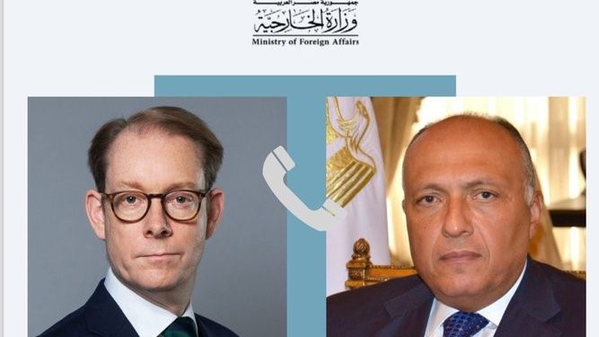 Choucri et son homologue suédois examinent l'évolution de la guerre contre Gaza 2 - Le Progrès Egyptien Choucri et son homologue suédois examinent l'évolution de la guerre contre Gaza 1 - Le Progrès Egyptien
