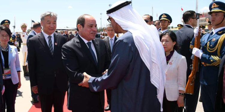 Rencontre amicale entre le Président et son homologue émirati en Chine 1 - Le Progrès Egyptien