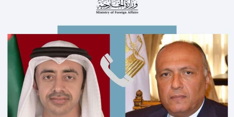 Le ministre des Affaires étrangères reçoit un appel téléphonique de son homologue émirati 2 - Le Progrès Egyptien Le ministre des Affaires étrangères reçoit un appel téléphonique de son homologue émirati 1 - Le Progrès Egyptien