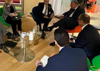 Choucri discute de la crise à Gaza avec le ministre d’Etat britannique pour le Moyen-Orient