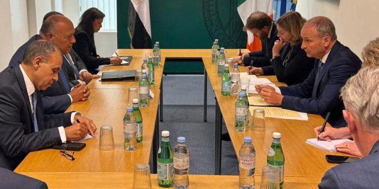 Choucri examine la conjoncture à Gaza avec son homologue irlandais 1 - Le Progrès Egyptien