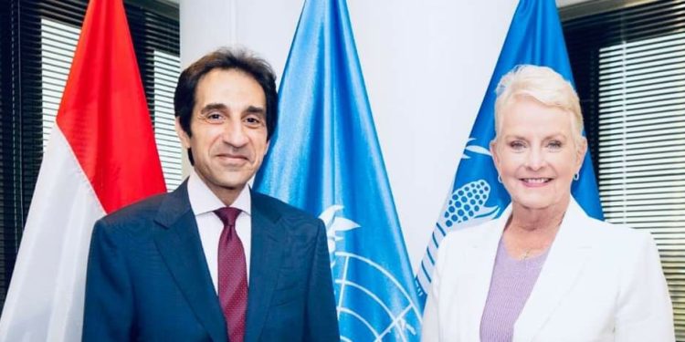 Bassam Radi discute du secours humanitaire à Gaza avec la directrice du PAM 2 - Le Progrès Egyptien Bassam Radi discute du secours humanitaire à Gaza avec la directrice du PAM 1 - Le Progrès Egyptien