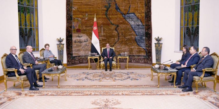 Al-Sissi discute avec la présidente de la BND de la coopération future avec les pays du BRICS 1 - Le Progrès Egyptien