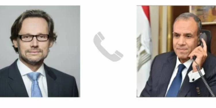 Abdel-Aati s'entretient au téléphone Conseiller spécial allemand pour les Affaires de Politique étrangère et de sécurité 1 - Le Progrès Egyptien