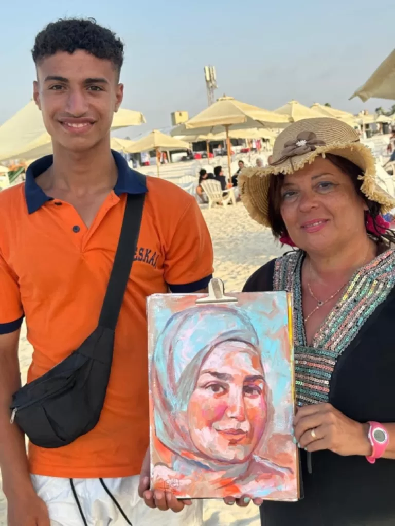 Imane Hakim et ses croquis rapides sur la plage 12 - Le Progrès Egyptien Imane Hakim et ses croquis rapides sur la plage 11 - Le Progrès Egyptien