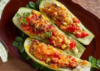 Bateaux de courgettes