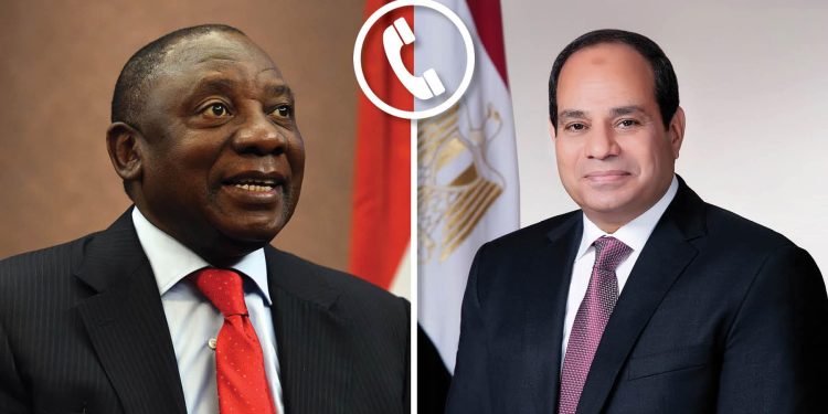 Le Président Al-Sissi discute de la coopération future avec son homologue sud-africain 2 - Le Progrès Egyptien Le Président Al-Sissi discute de la coopération future avec son homologue sud-africain 1 - Le Progrès Egyptien