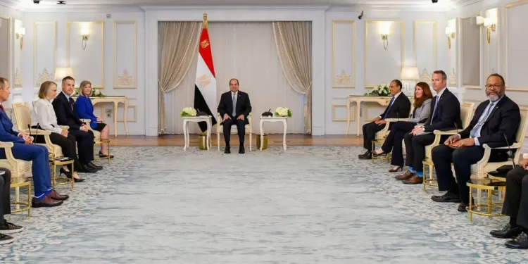 Le Président reçoit une délégation du Congrès américain 1 - Le Progrès Egyptien