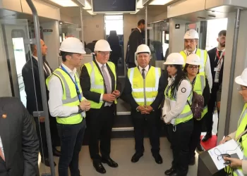 Le président allemand en visite du projet du TGV