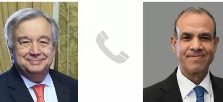 Abdel-Aati reçoit un appel téléphonique du Secrétaire général des Nations Unies 1 - Le Progrès Egyptien