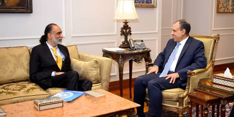 Le ministre des Affaires étrangères rencontre le représentant spécial du Secrétaire général des Nations Unies pour la technologie 1 - Le Progrès Egyptien