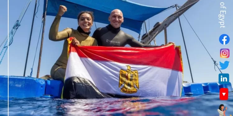 Zahraa bat son propre record du monde de plongée libre 2 - Le Progrès Egyptien Zahraa bat son propre record du monde de plongée libre 1 - Le Progrès Egyptien
