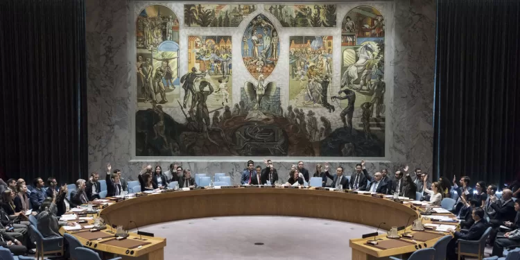 Security Council meeting Maintenance of international peace and security Vote
