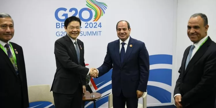 Al-Sissi rencontre le Premier ministre de Singapour en marge du G20 1 - Le Progrès Egyptien