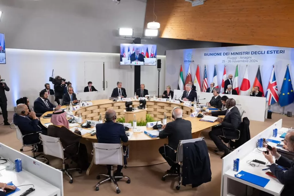 Abdel-Aati à la réunion des ministres des Affaires étrangères du G7 17 - Le Progrès Egyptien