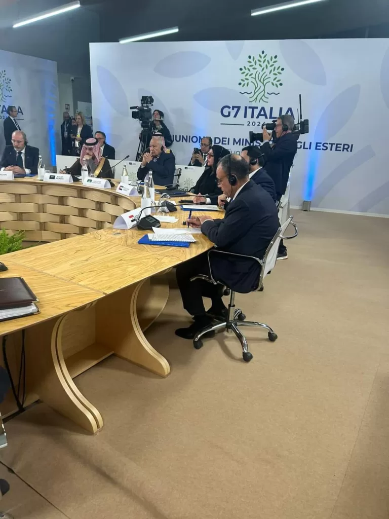 Abdel-Aati à la réunion des ministres des Affaires étrangères du G7 11 - Le Progrès Egyptien