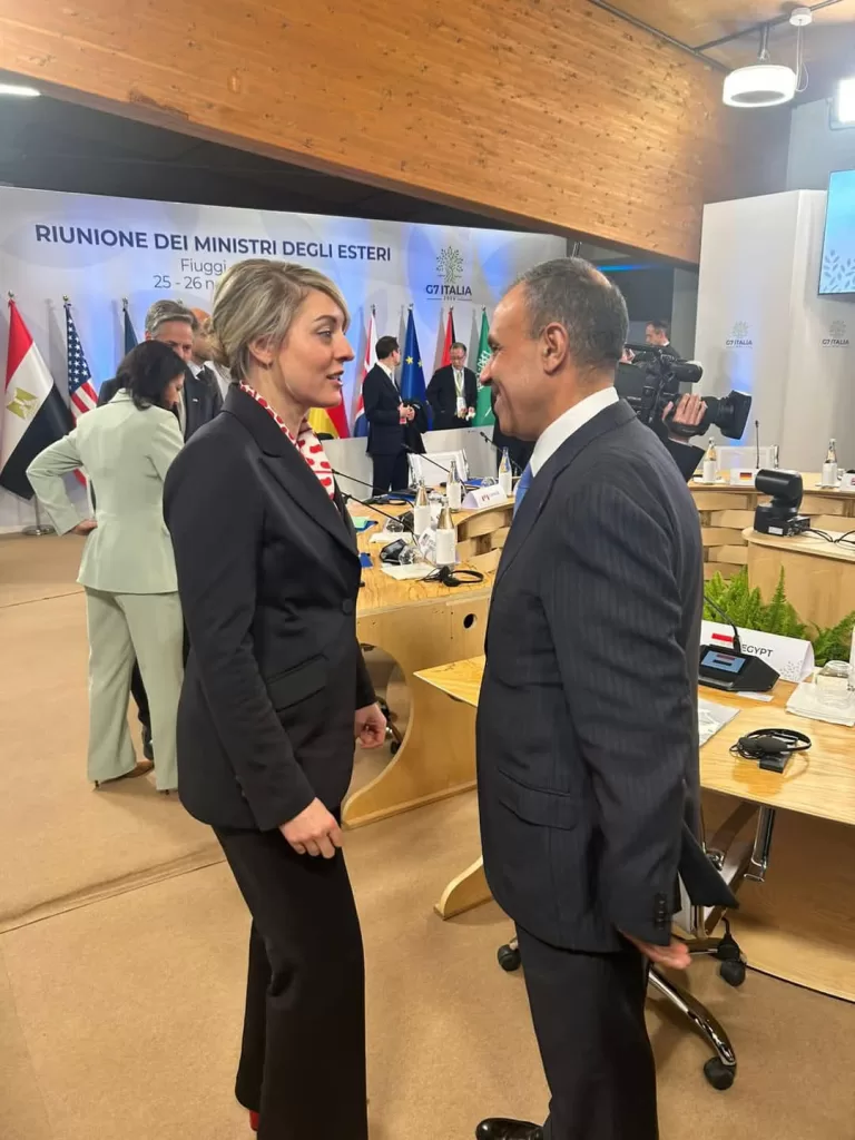 Abdel-Aati à la réunion des ministres des Affaires étrangères du G7 9 - Le Progrès Egyptien