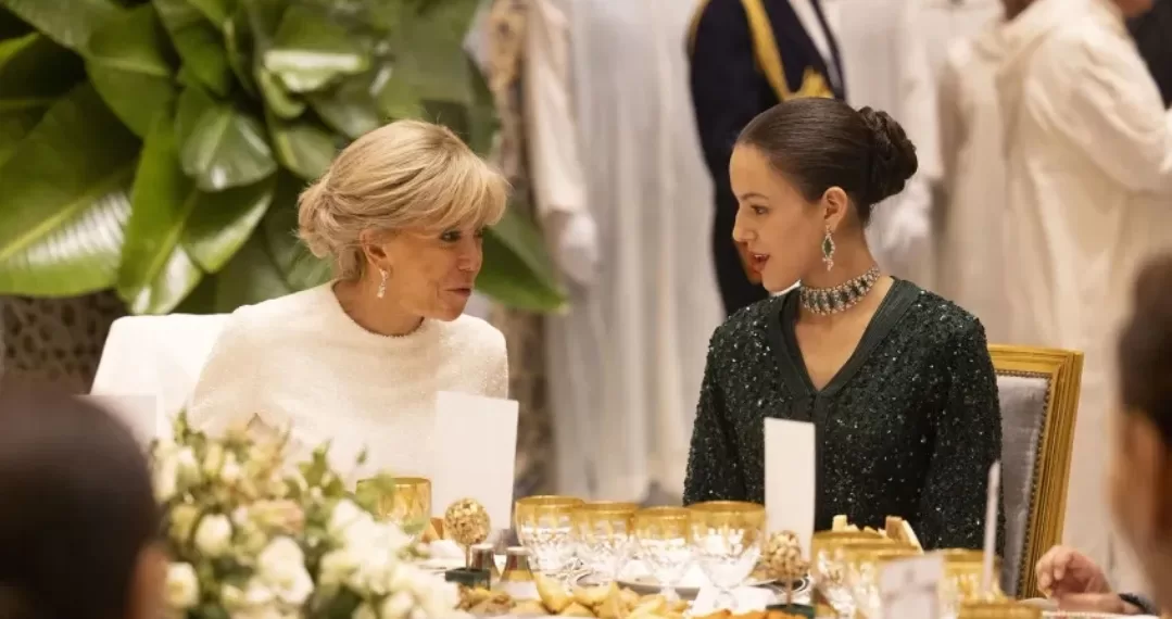 Lalla Khadija du Maroc en majesté au banquet d’État avec Brigitte Macron 1 - Le Progrès Egyptien
