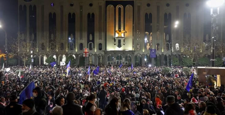 Géorgie: la police tente de disperser des milliers de manifestants pro-UE 1 - Le Progrès Egyptien