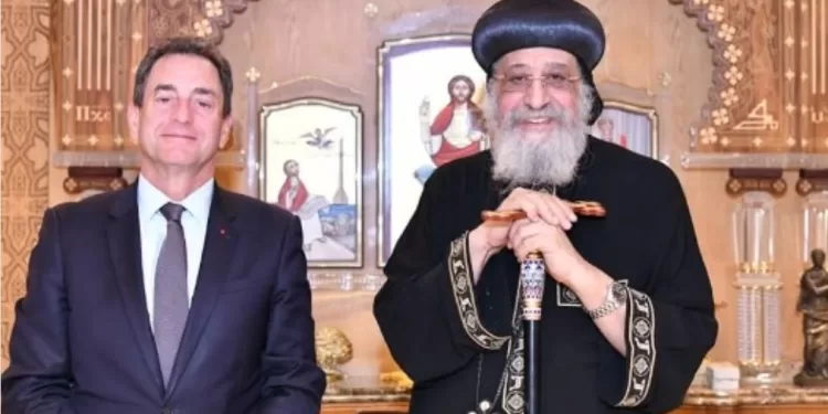 Le Pape Tawadros II reçoit l’ambassadeur de France au siège papal 1 - Le Progrès Egyptien