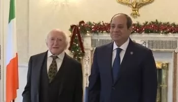 Al-Sissi arrive au siège de la Présidence irlandaise