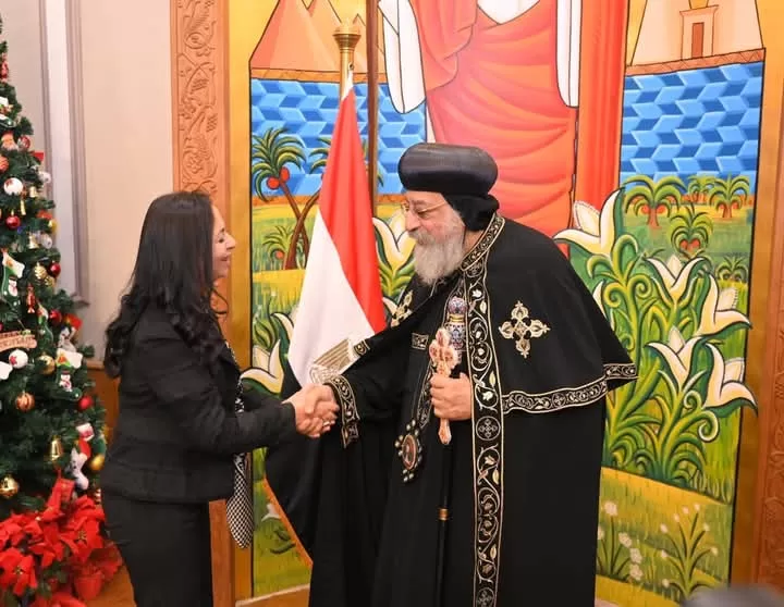 Noël copte: La ministre de la Solidarité sociale rend visite au Pape Tawadros II 3 - Le Progrès Egyptien