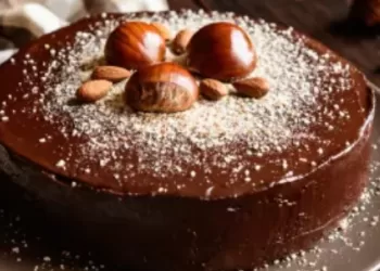 Fondant à la crème de marrons et au chocolat