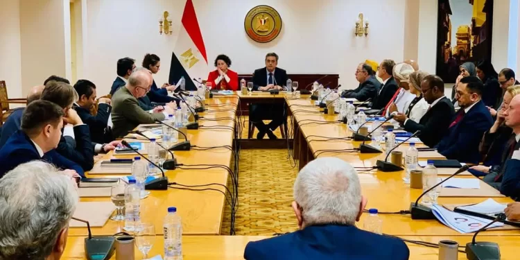 Le ministère des Affaires étrangères accueille la deuxième journée du quatrième sommet de l’Alliance internationale pour la mise en œuvre de la solution à deux États 1 - Le Progrès Egyptien