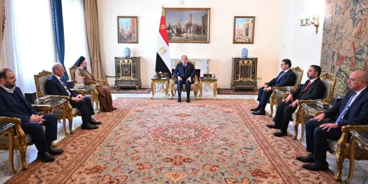 Le Président reçoit le chef du mouvement national irakien de la sagesse 2 - Le Progrès Egyptien Le Président reçoit le chef du mouvement national irakien de la sagesse 1 - Le Progrès Egyptien